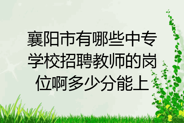 襄阳市有哪些中专学校招聘教师的岗位啊多少分能上