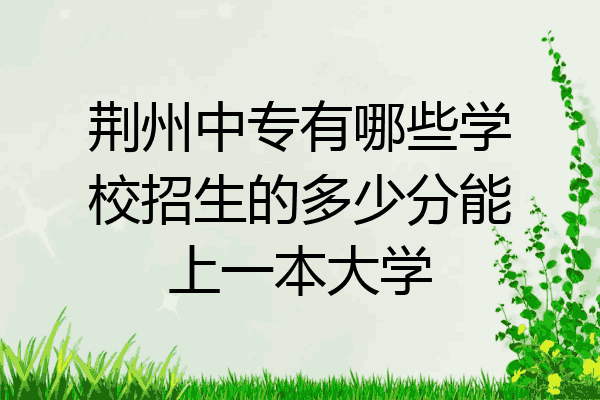 荆州中专有哪些学校招生的多少分能上一本大学
