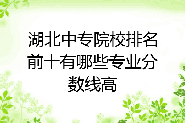 湖北中专院校排名前十有哪些专业分数线高