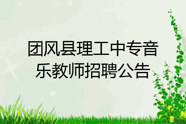 团风县理工中专音乐教师招聘公告