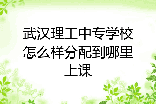 武汉理工中专学校怎么样分配到哪里上课