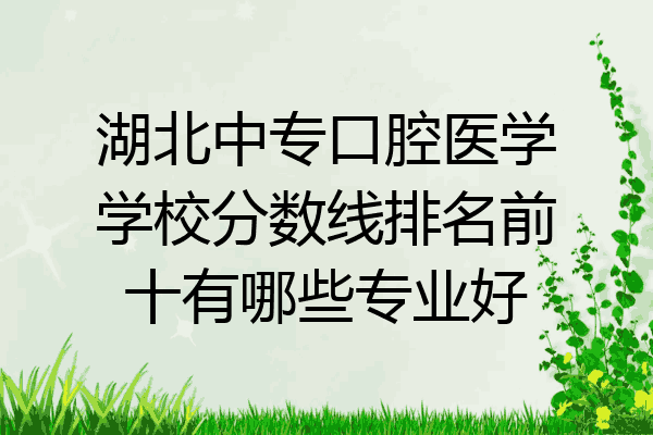 湖北中专口腔医学学校分数线排名前十有哪些专业好