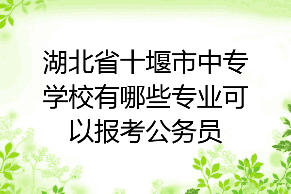湖北省十堰市中专学校有哪些专业可以报考公务员