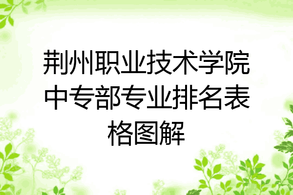 荆州职业技术学院中专部专业排名表格图解