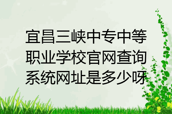 宜昌三峡中专中等职业学校官网查询系统网址是多少呀