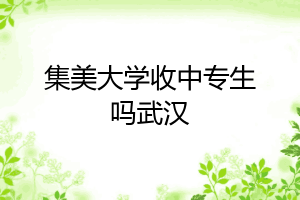 集美大学收中专生吗武汉
