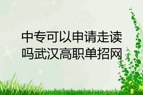 中专可以申请走读吗武汉高职单招网