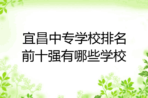 宜昌中专学校排名前十强有哪些学校