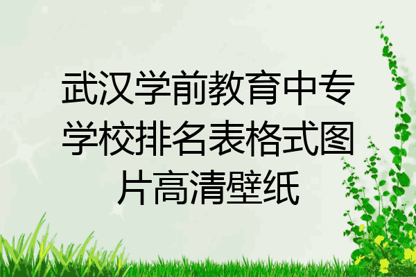 武汉学前教育中专学校排名表格式图片高清壁纸