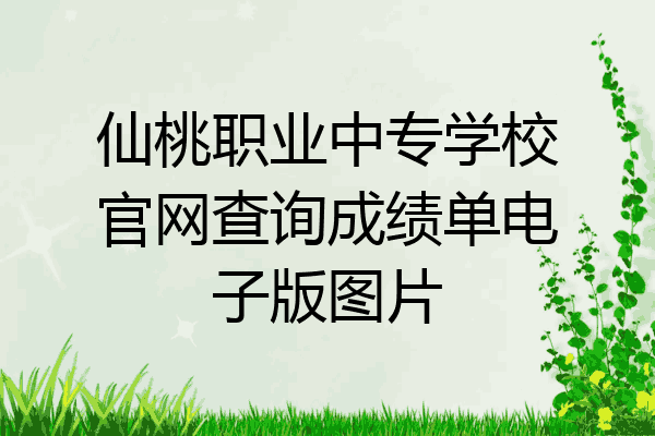 仙桃职业中专学校官网查询成绩单电子版图片