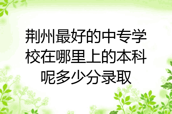 荆州最好的中专学校在哪里上的本科呢多少分录取