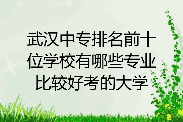 武汉中专排名前十位学校有哪些专业比较好考的大学