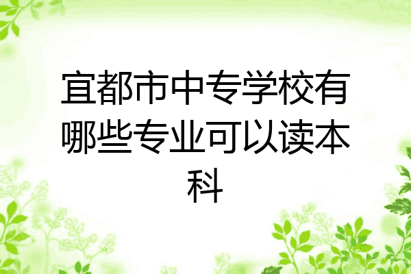 宜都市中专学校有哪些专业可以读本科