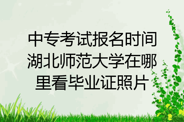 中专考试报名时间湖北师范大学在哪里看毕业证照片