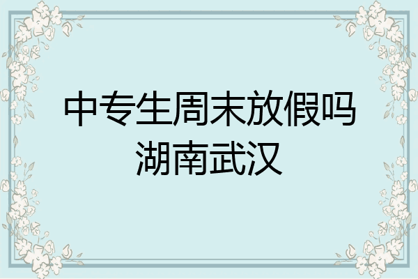中专生周末放假吗湖南武汉
