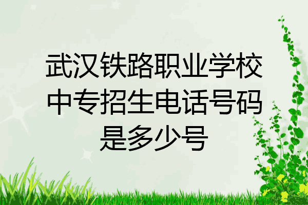 武汉铁路职业学校中专招生电话号码是多少号