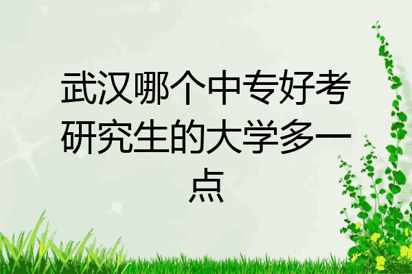 武汉哪个中专好考研究生的大学多一点