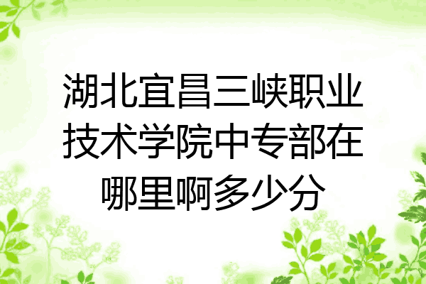 湖北宜昌三峡职业技术学院中专部在哪里啊多少分