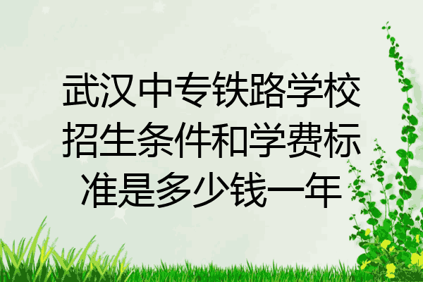 武汉中专铁路学校招生条件和学费标准是多少钱一年