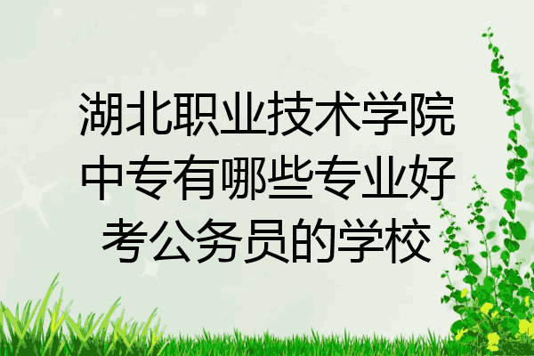 湖北职业技术学院中专有哪些专业好考公务员的学校