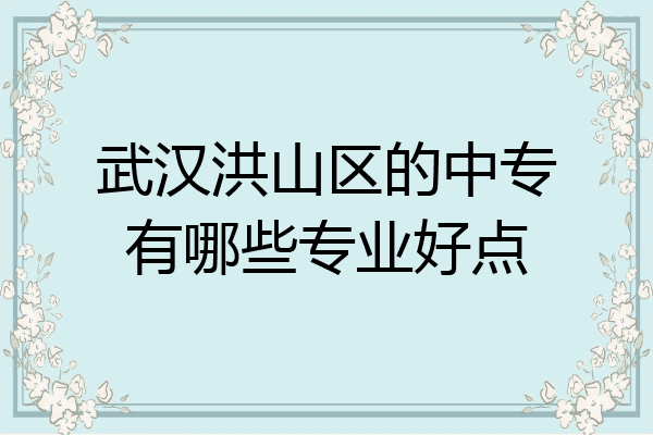 武汉洪山区的中专有哪些专业好点