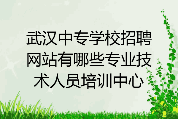 武汉中专学校招聘网站有哪些专业技术人员培训中心