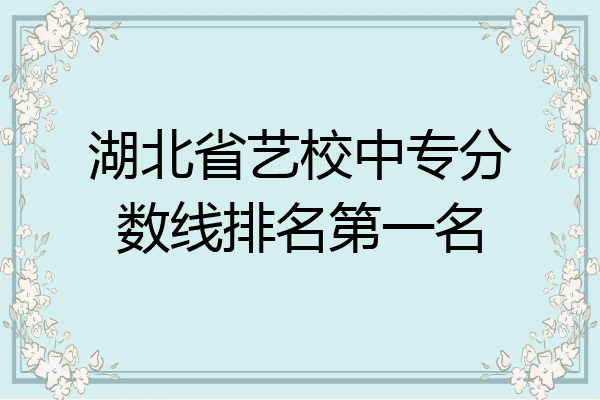 湖北省艺校中专分数线排名第一名