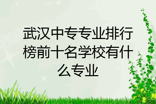 武汉中专专业排行榜前十名学校有什么专业