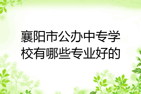 襄阳市公办中专学校有哪些专业好的