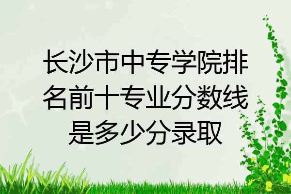 长沙市中专学院排名前十专业分数线是多少分录取