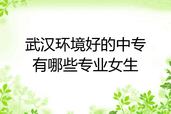 武汉环境好的中专有哪些专业女生