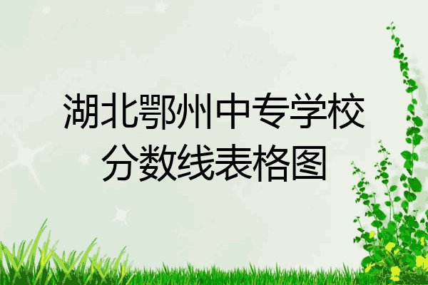 湖北鄂州中专学校分数线表格图