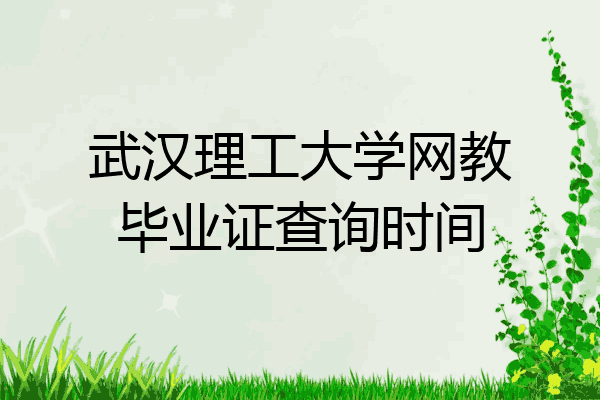 武汉理工大学网教毕业证查询时间
