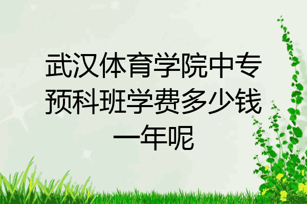 武汉体育学院中专预科班学费多少钱一年呢