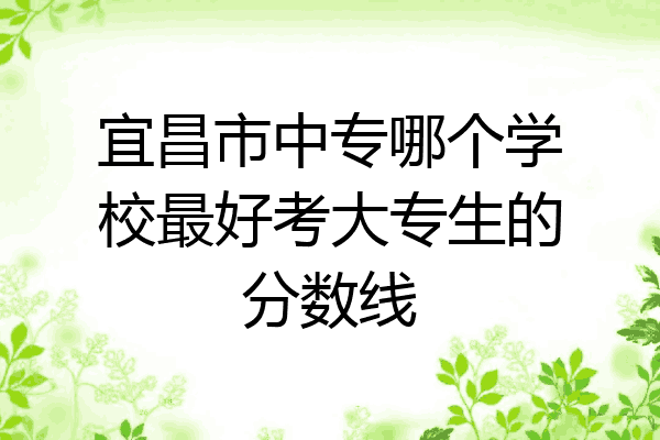 宜昌市中专哪个学校最好考大专生的分数线