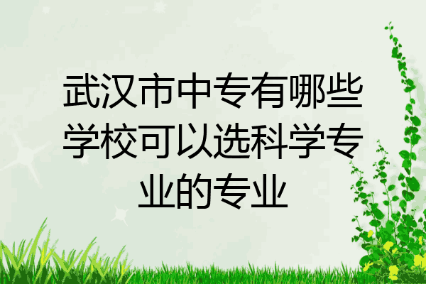 武汉市中专有哪些学校可以选科学专业的专业