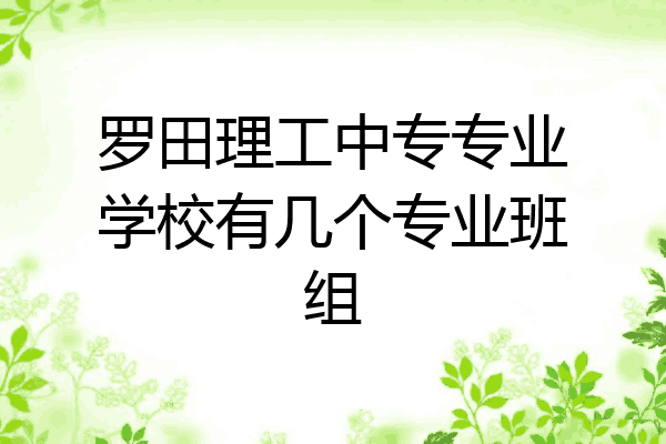 罗田理工中专专业学校有几个专业班组