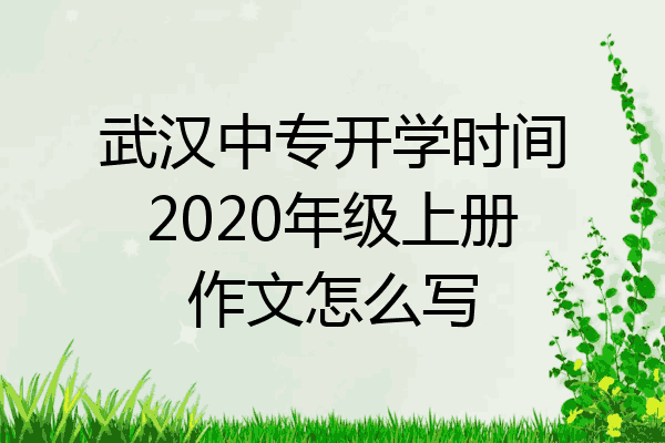 武汉中专开学时间2020年级上册作文怎么写