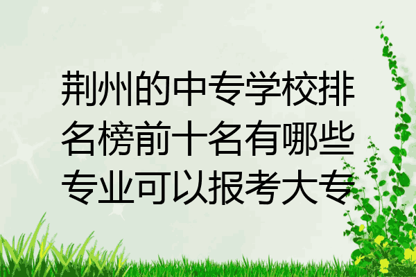 荆州的中专学校排名榜前十名有哪些专业可以报考大专