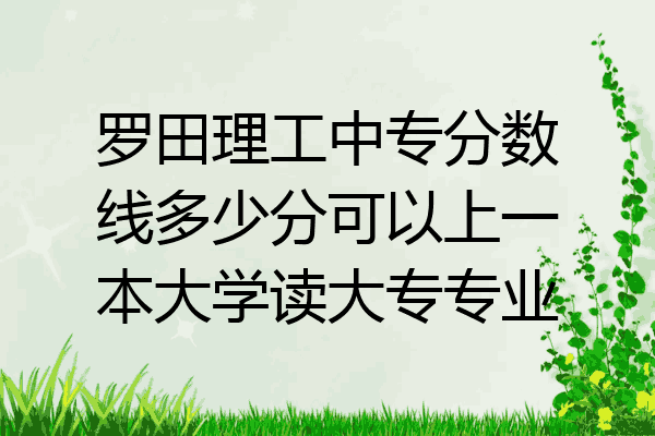 罗田理工中专分数线多少分可以上一本大学读大专专业