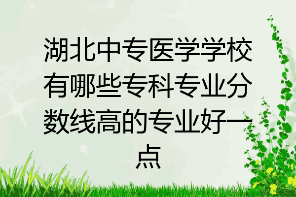 湖北中专医学学校有哪些专科专业分数线高的专业好一点