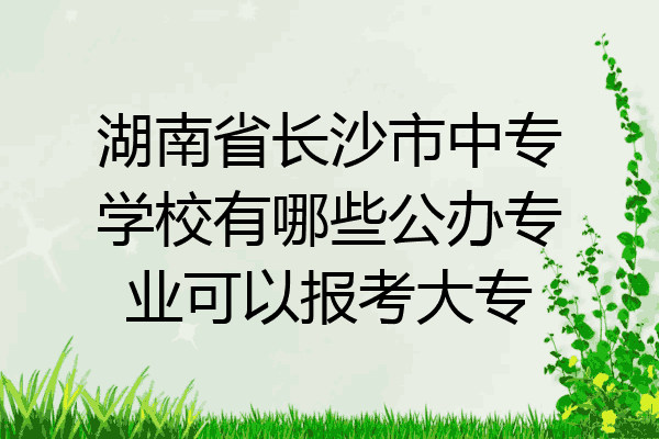 湖南省长沙市中专学校有哪些公办专业可以报考大专