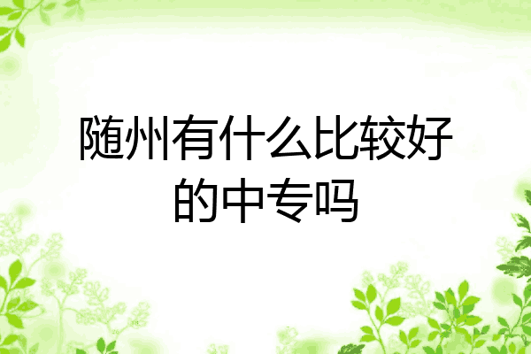 随州有什么比较好的中专吗