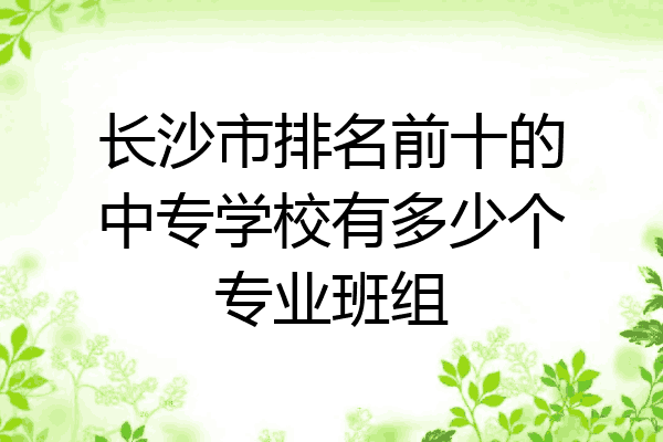 长沙市排名前十的中专学校有多少个专业班组