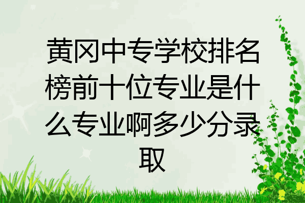 黄冈中专学校排名榜前十位专业是什么专业啊多少分录取