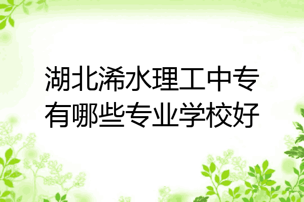 湖北浠水理工中专有哪些专业学校好