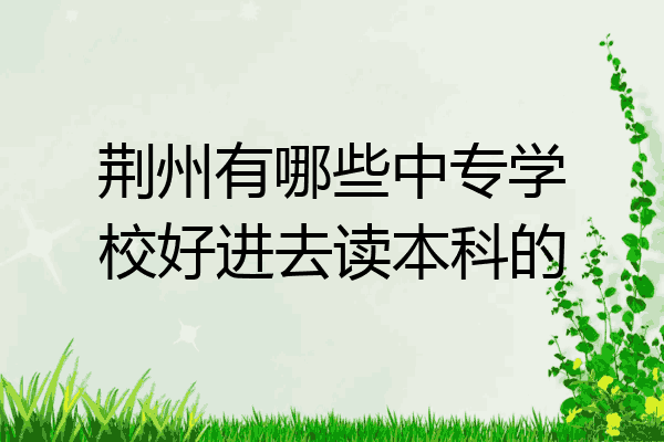 荆州有哪些中专学校好进去读本科的