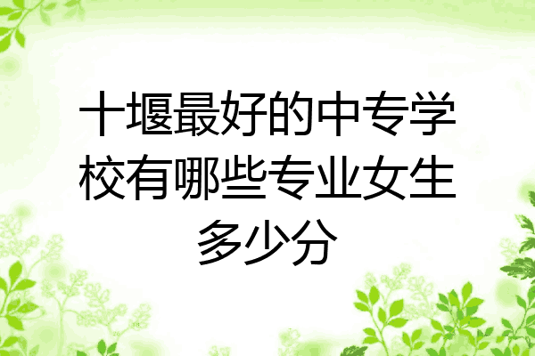 十堰最好的中专学校有哪些专业女生多少分