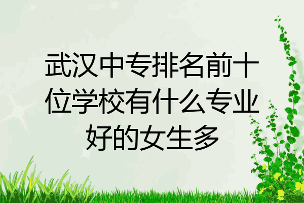 武汉中专排名前十位学校有什么专业好的女生多