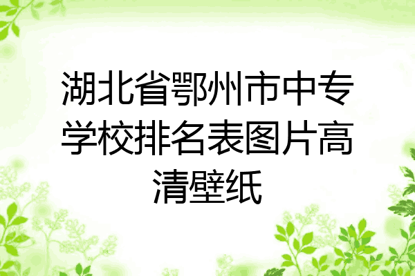 湖北省鄂州市中专学校排名表图片高清壁纸